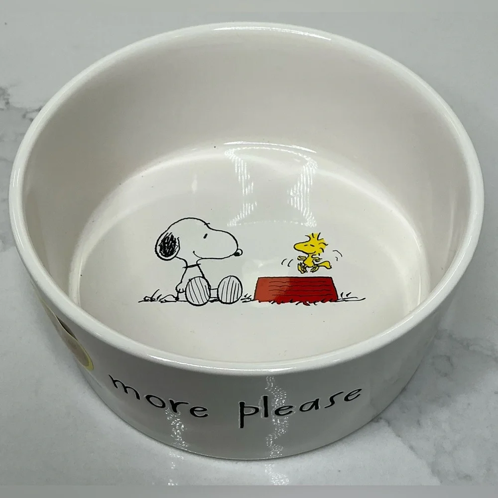 Rae Dunn Pet Dog Bowl PEANUTS 